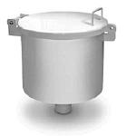 A White Metal Container with a Secure Lid