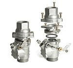 Two Distinct Types of Valves Displayed Against a Clean White Background